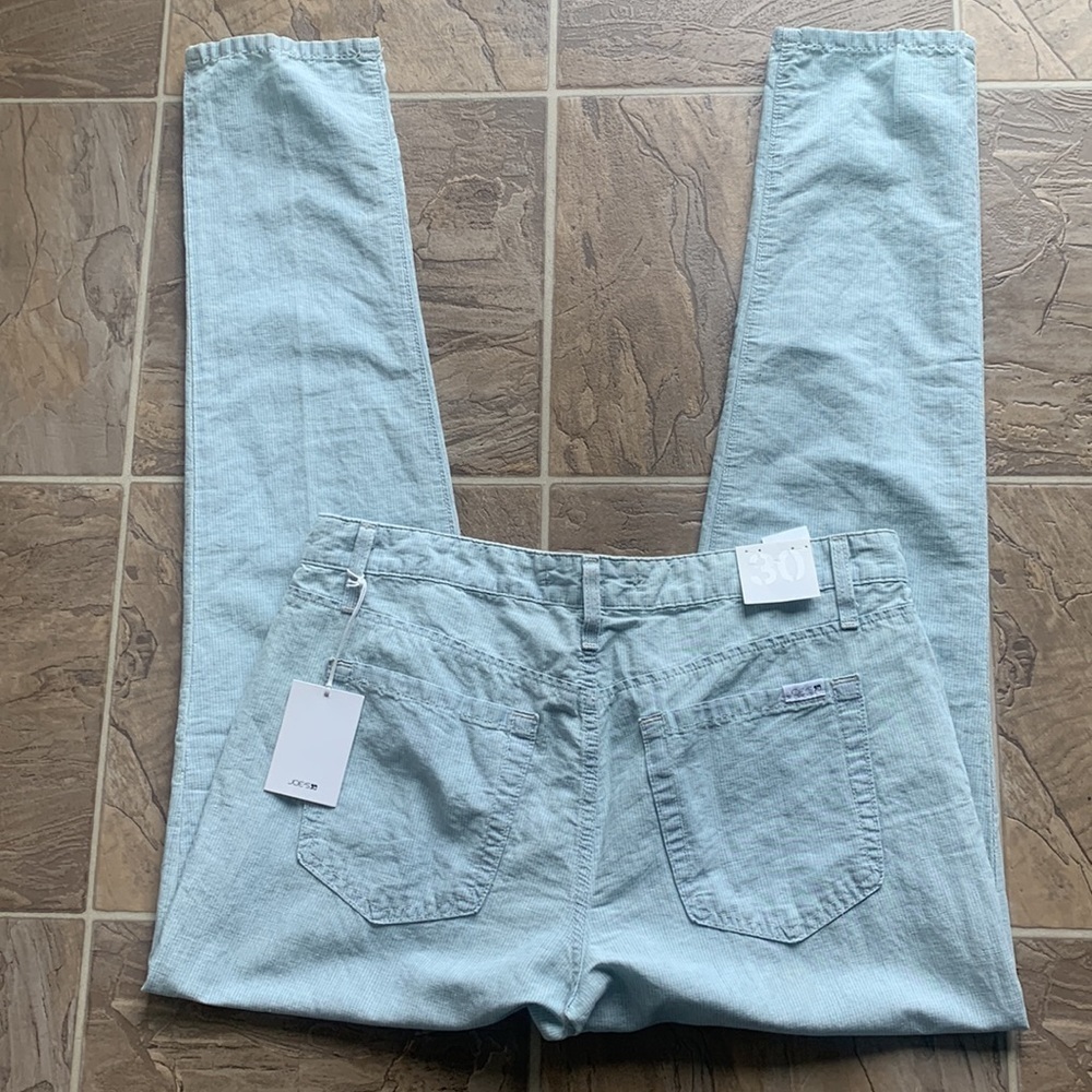 Joe’s Jeans Weekender Slim Fit Linen Sky Blue Pants Sz 30 NWT - Picture 11 of 15